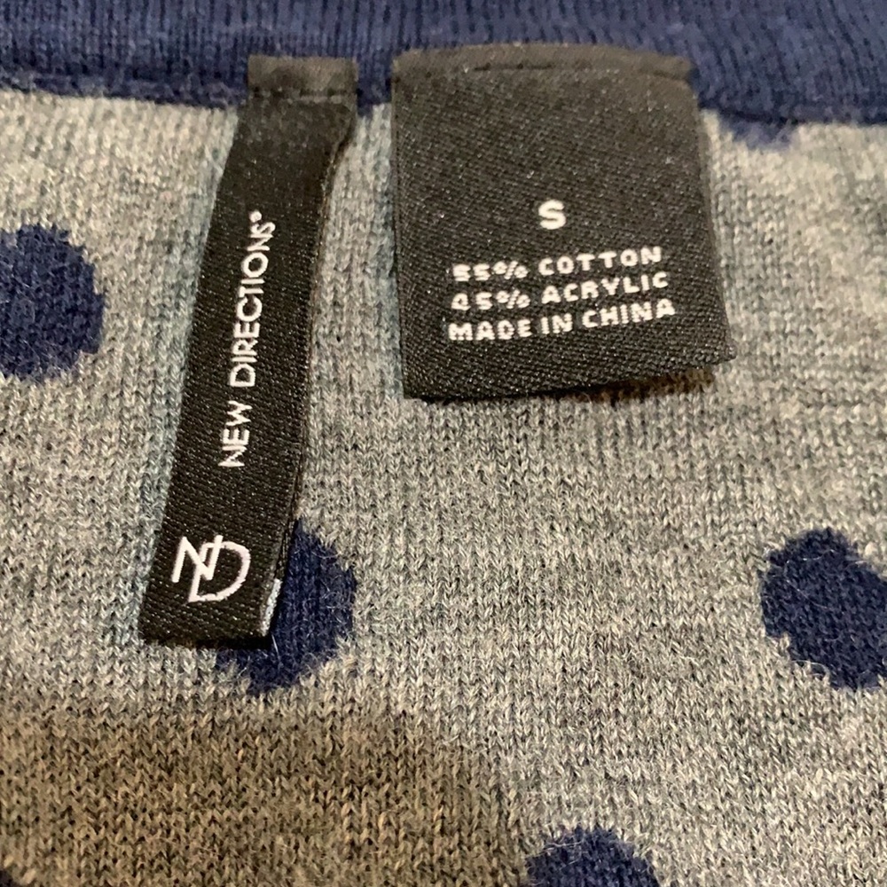 New Directions Polk Dot Sweater  Size S - Picture 8 of 8